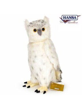 Hansa Handcrafted  16" Snow Owl Stuffed Animal Brand New w/ Tag   # 5195